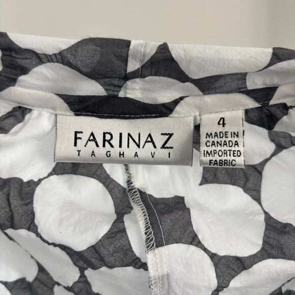 FARINAZ TAGHAVI Women Size 4 White Dressy Tank Top Ruffle Sleeveless Blouse - Picture 2 of 5